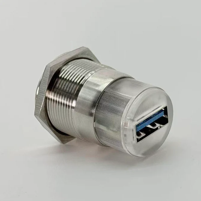 GBU3-M22M-ANB USB-A female to USB-A female rear view